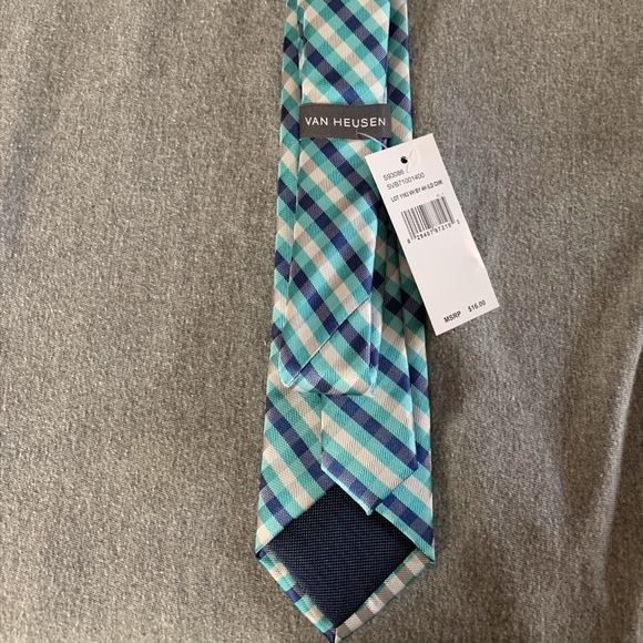 3/$25 Elegant Men's tie striped blue colors, - Picture 3 of 3
